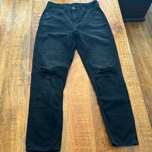 Black mom jeans, size 4